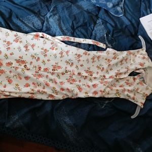 White flower summer dress